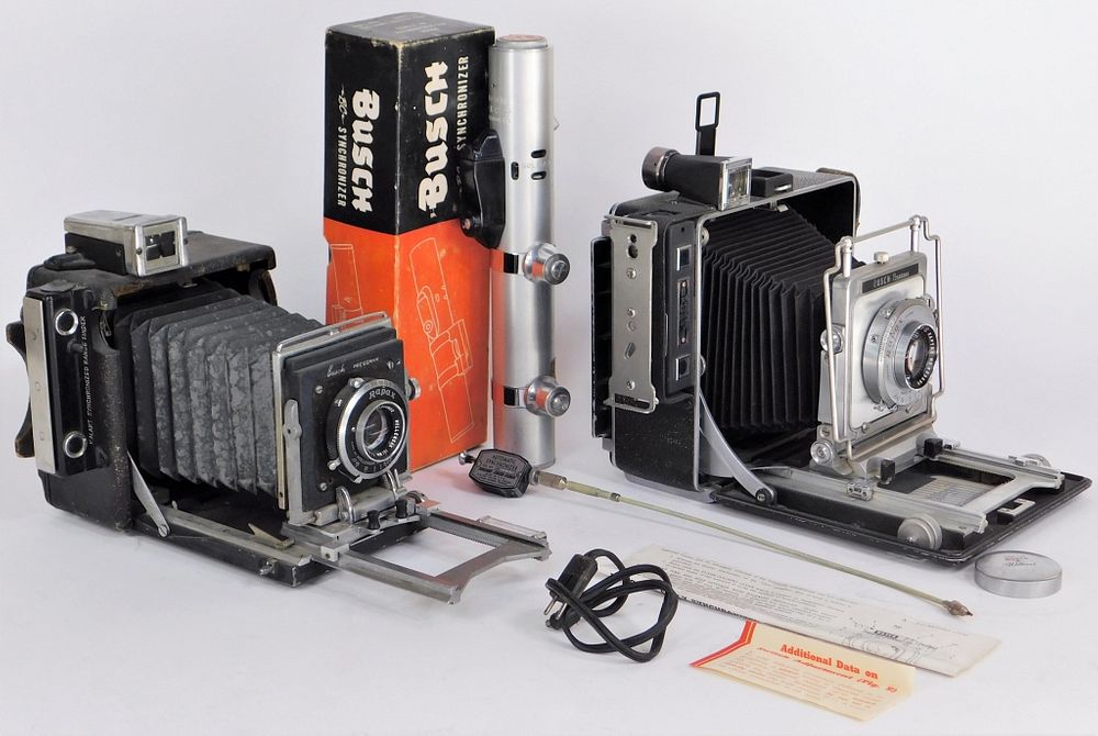 Appraisal: Lot of Busch Pressman Press Cameras Lot of Busch Pressman