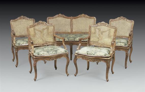 Appraisal: SEATING GROUP late Louis XV France th th century Comprising