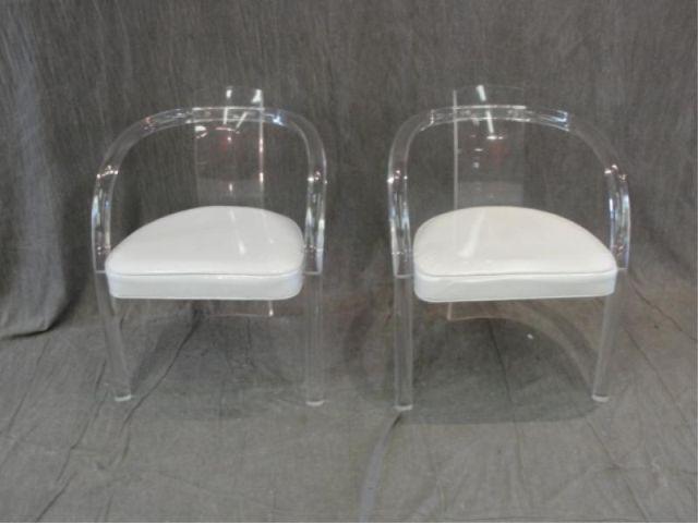 Appraisal: Pair of Midcentury Lucite Arm Chairs From a Scarsdale estate