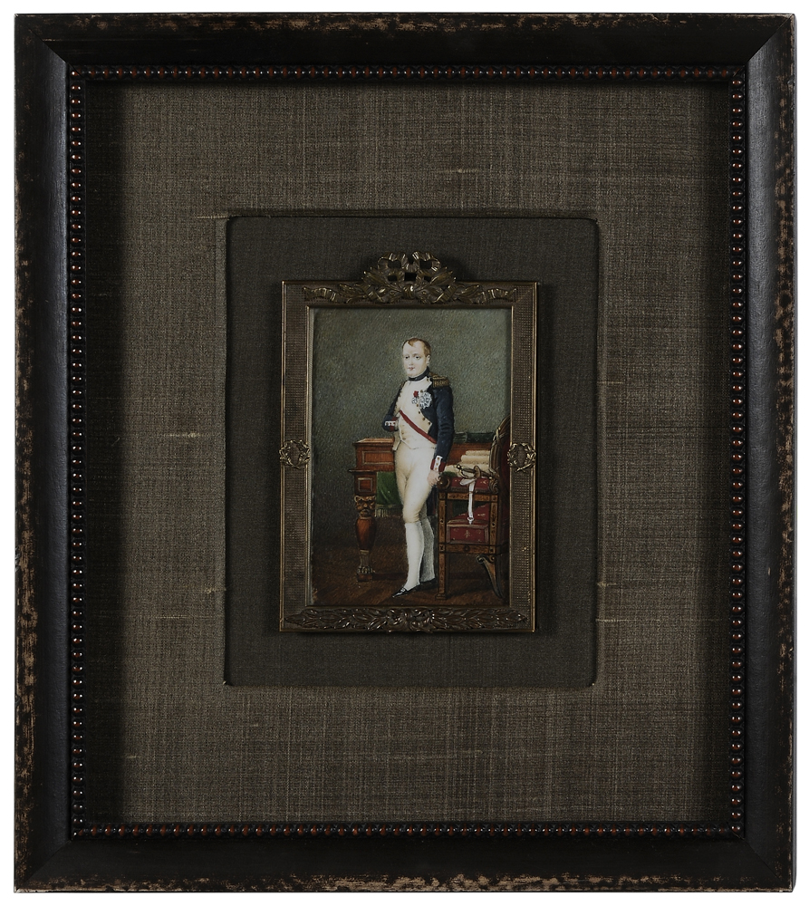 Appraisal: After Jacques-Louis David French - Miniature Portrait Napoleon in His