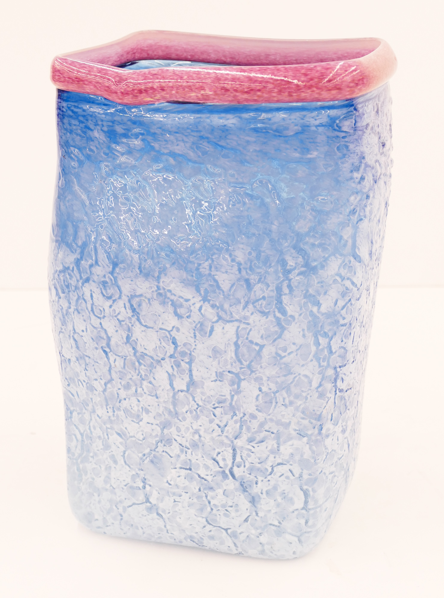 Appraisal: John De Wit b Washington ''Blue Vessel'' Blown Glass ''x