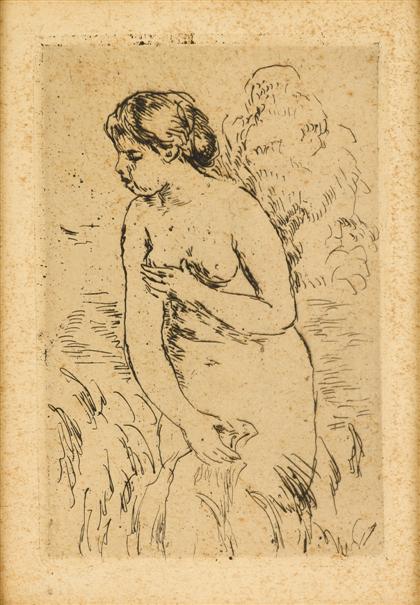 Appraisal: PIERRE-AUGUSTE RENOIR french - BAIGNEUSE DEBOUT MI-JAMBES Etching x in