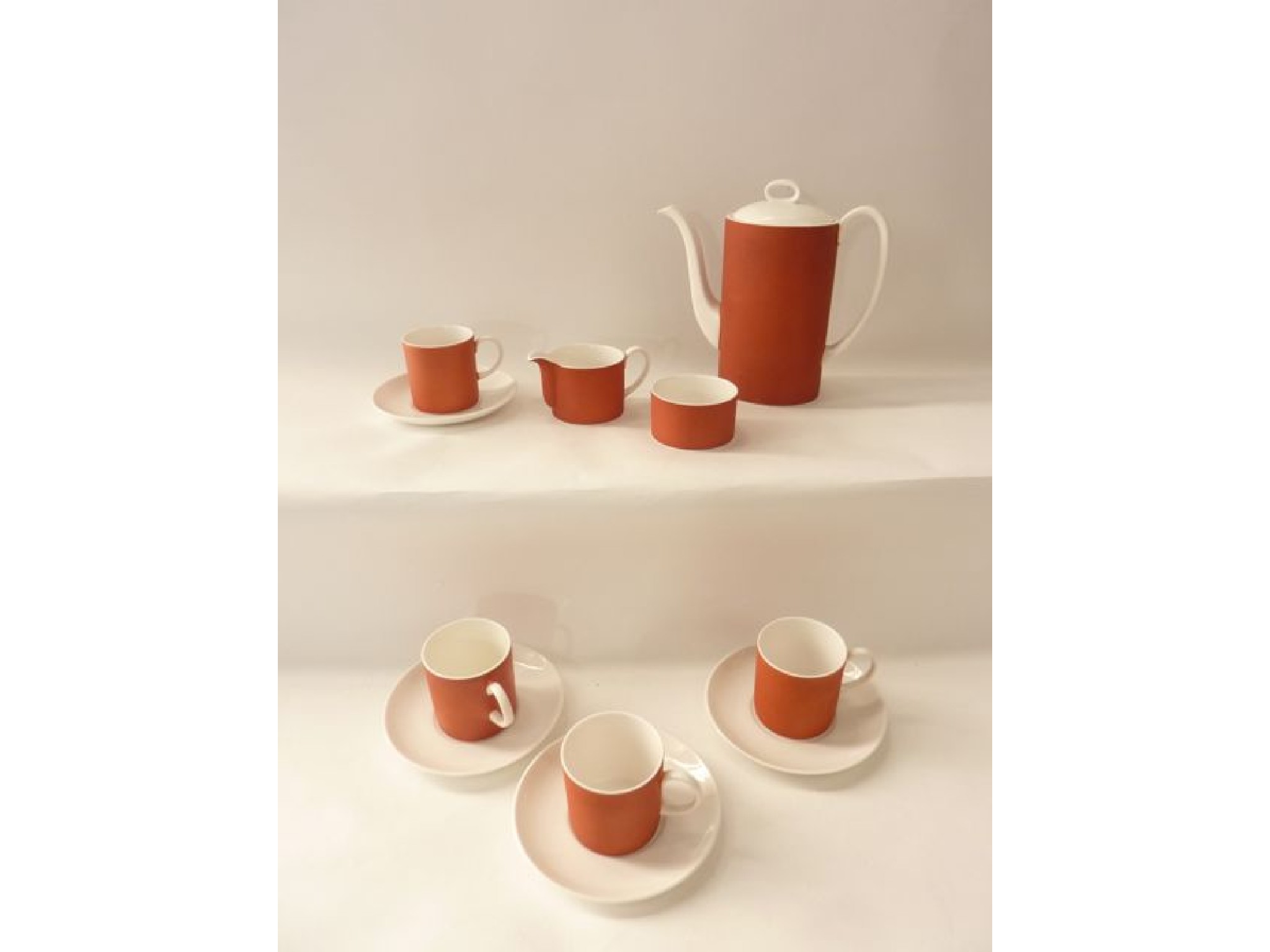 Appraisal: A collection of Susie Cooper Pimento coffee wares numbers C