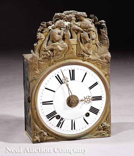 Appraisal: An Antique French Morbier Clock Movement mid- th c repouss