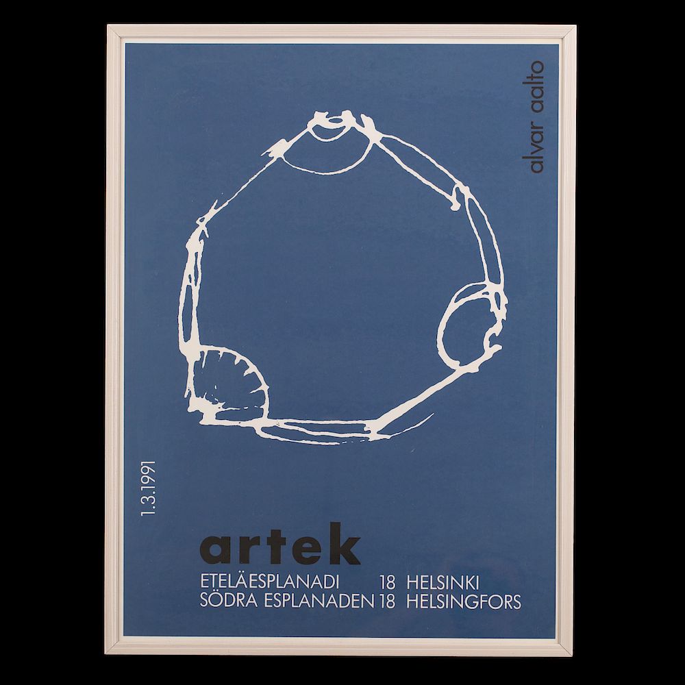 Appraisal: Artek An Artek flagships store's poster from s depicting the