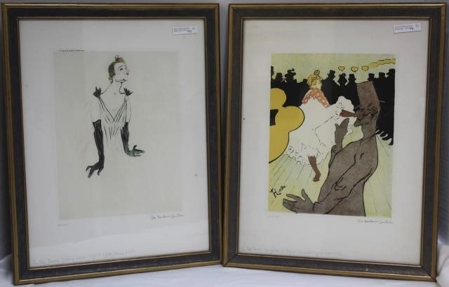 Appraisal: HENRI DES TOULOUSE LAUTREC - FRENCH LOT OF TWO FRAMED