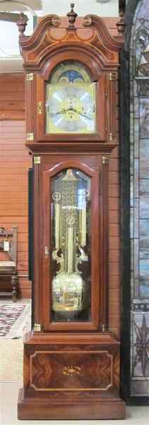 Appraisal: AN AMERICAN TALL CASE FLOOR CLOCK Fathertime Clocks label antique