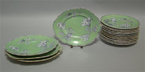 Appraisal: THOMAS DIMMOCK KAOLIN WARE 'LILY' PATTERN PART DESSERT SET Pattern