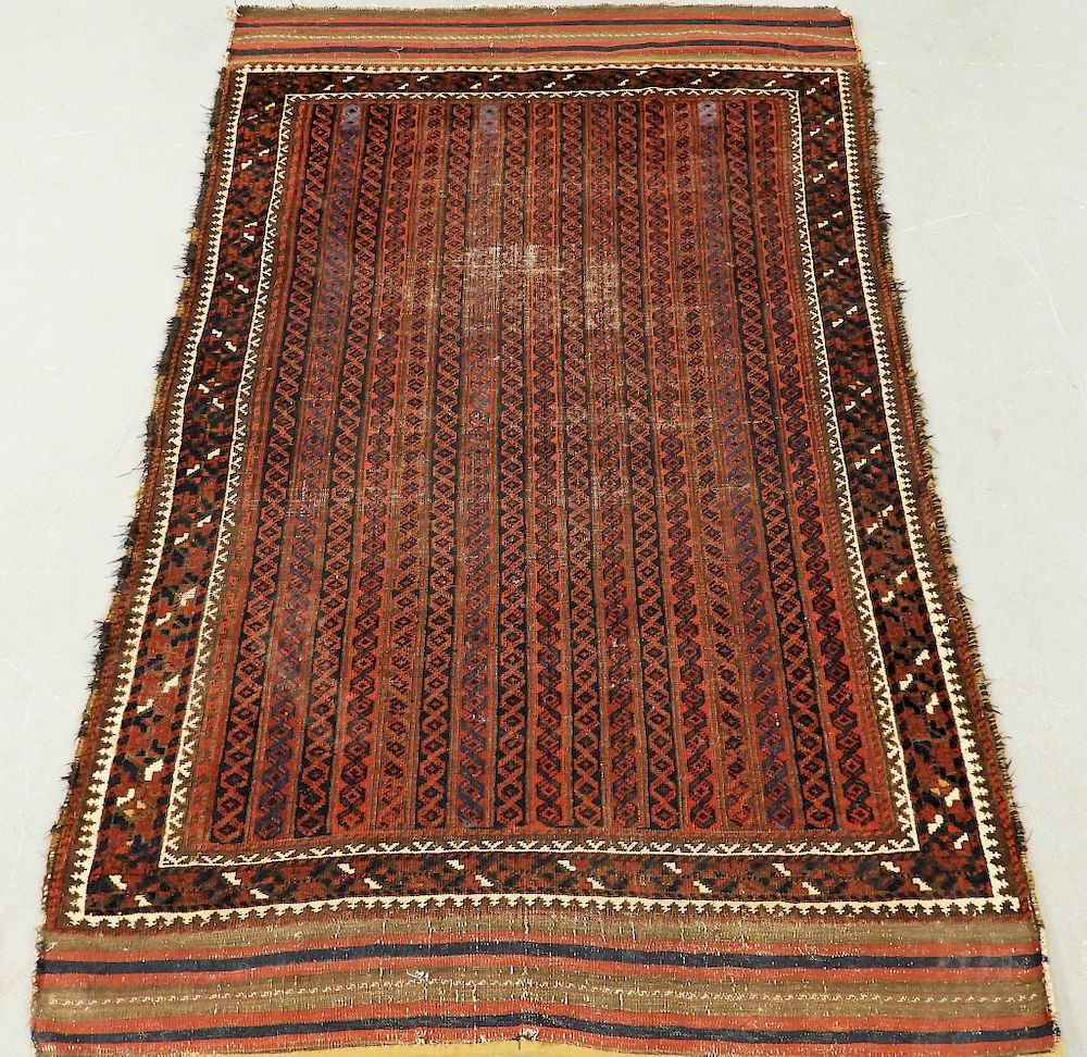 Appraisal: C Antique Persian Oriental Belouch Carpet Rug Persia Circa Central