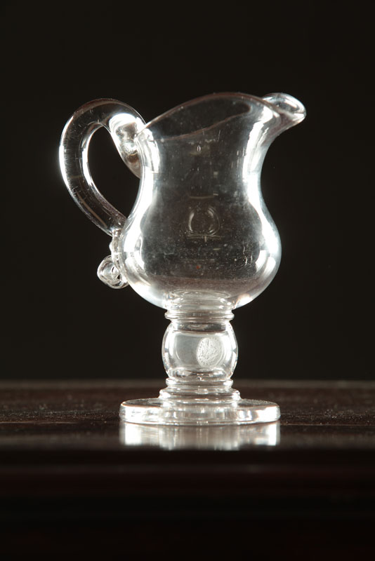 Appraisal: GLASS CREAMER New England Glass Co nd quarter- th century