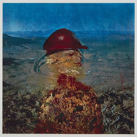 Appraisal: Sidney Nolan - MINER RED HELMUT FROM LANDSCAPES Australian Colour