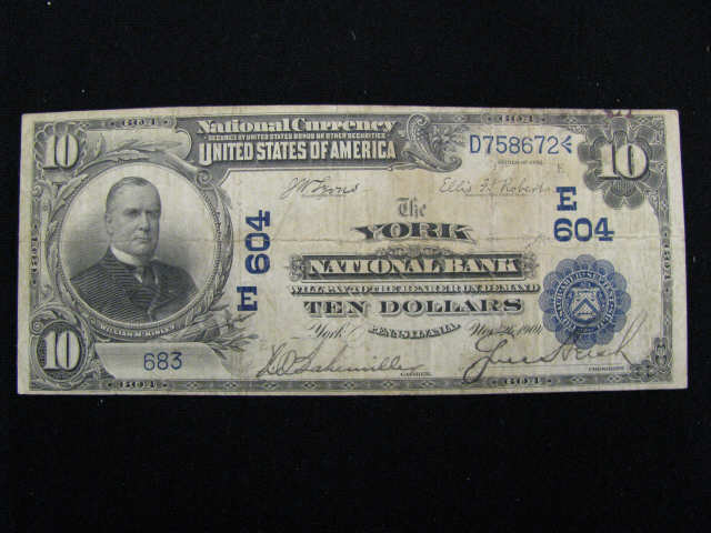 Appraisal: National Currency York Pennsylvania note G VG