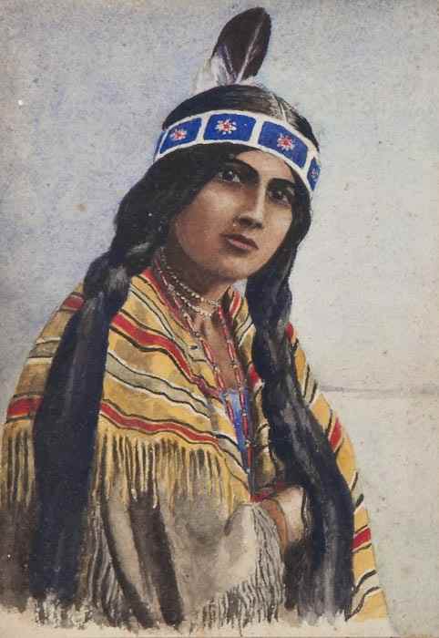 Appraisal: A mixed group of portraits of Native American Indians including