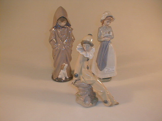 Appraisal: Three Nao by Lladro figures