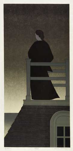 Appraisal: WILL BARNET Dawn Color screenprint on Japan paper x mm