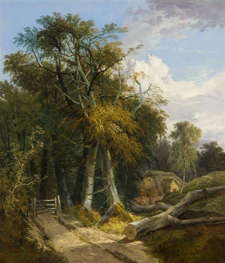 Appraisal: JOHN BERNEY LADBROOKE - A COUNTRY PATH SHIP MEADOW NORWICH