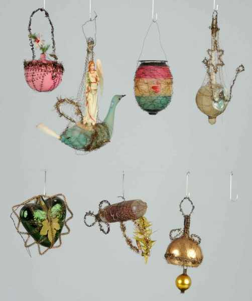 Appraisal: Lot of Wire Wrapped Ornaments Description Assorted shapes including a