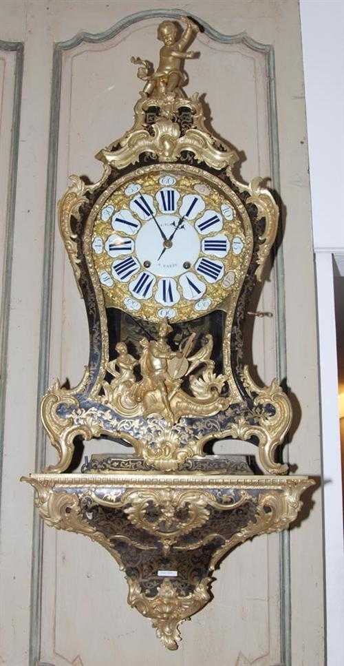 Appraisal: BOULLE CLOCK ON PLINTH Louis XV the dial and movement