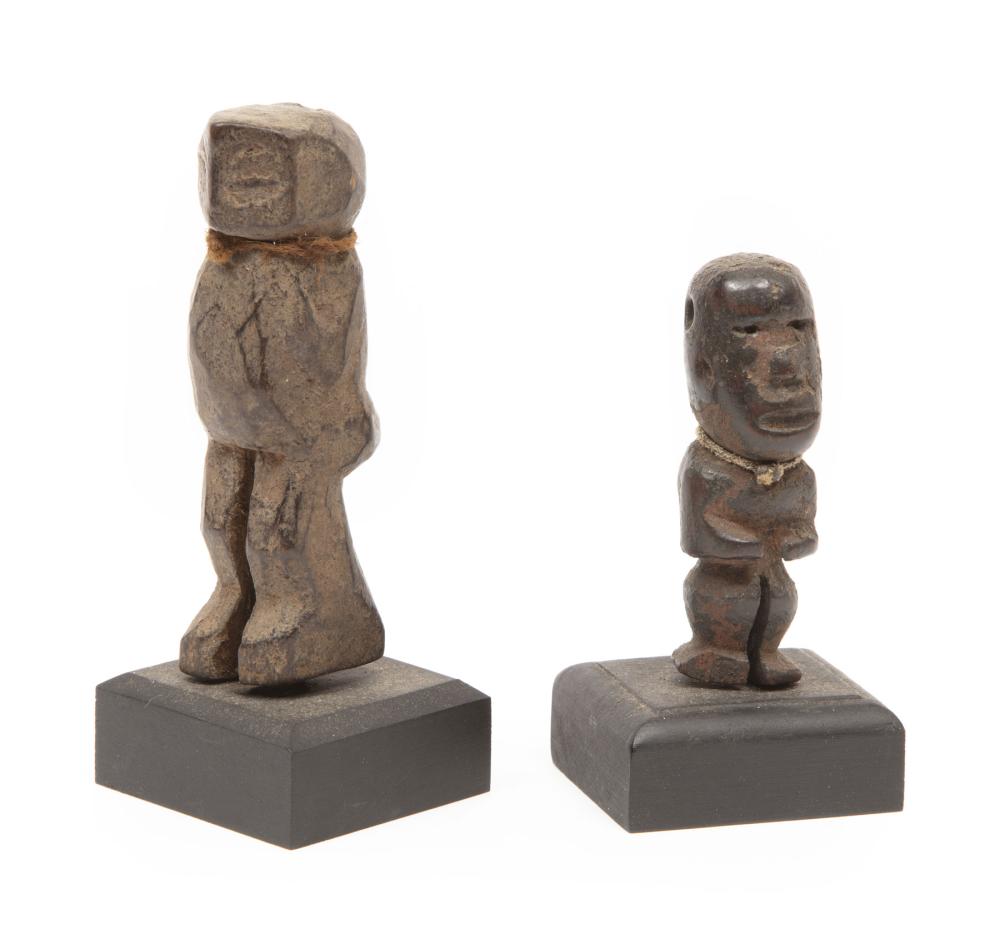 Appraisal: Two African Carved Wood Figures one Mumuye Benue River Valley