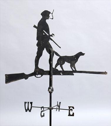 Appraisal: AMERICAN CUT SHEET METAL WEATHERVANE Cut in silhouette with a