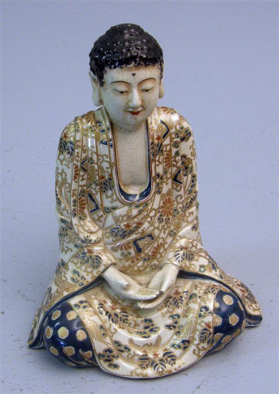 Appraisal: Japanese Satsuma model of Buddha seated in the lotus position