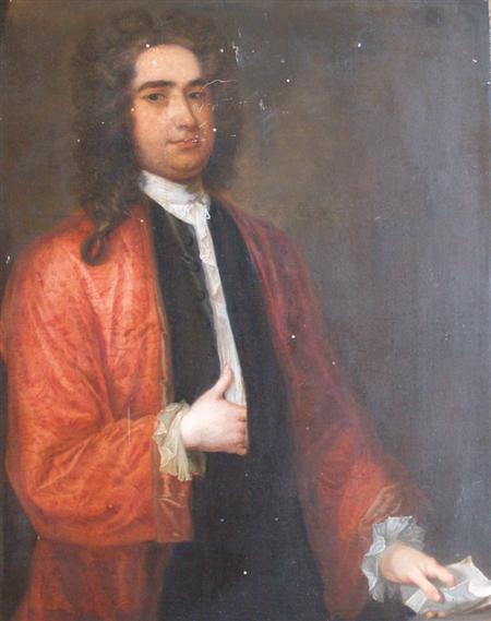 Appraisal: British School th Century Portrait of a Gentleman Holding a