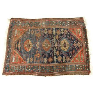 Appraisal: Semi-Antique Persian Rug Some discoloration wear to fringes and edges