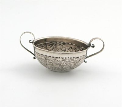 Appraisal: A small Scandinavian silver two-handled bowl maker's mark of I