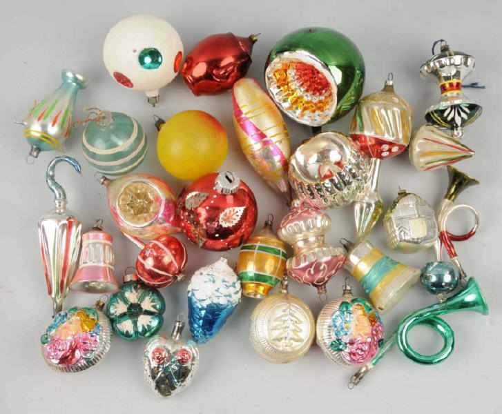 Appraisal: Lot of Christmas Ornaments Description Includes four embossed Nice color