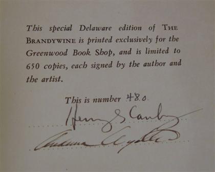 Appraisal: vol Wyeth Andrew illustrator Seidel Henry Canby The Brandywine New