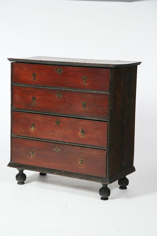 Appraisal: WILLIAM AND MARY CHEST OVER DRAWERS Mid-Atlantic states st half-