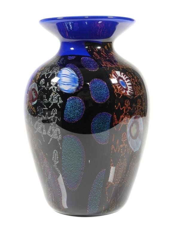 Appraisal: Peter Vanderlaan American b Dichroic art glass vase Signed on