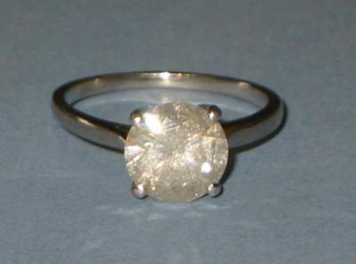 Appraisal: A SOLITAIRE DIAMOND RING the brilliant cut stone approximately cts