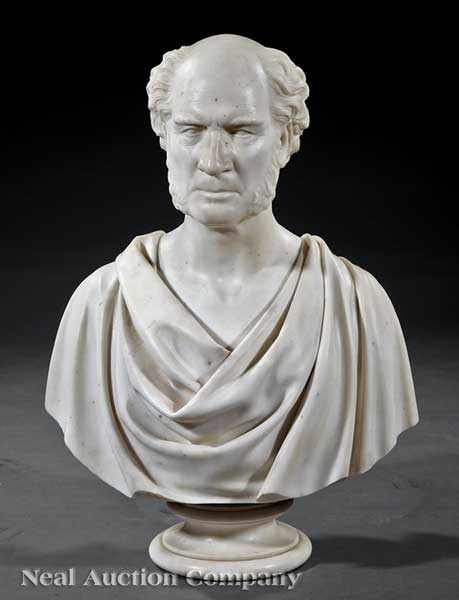 Appraisal: Preston Powers American - Bust of a Gentleman marble signed