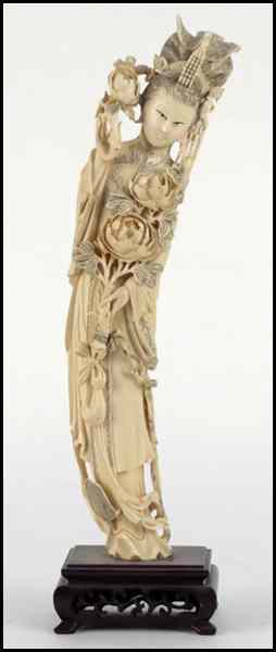 Appraisal: CHINESE CARVED IVORY FIGURE OF AN EMPRESS H '' Condition