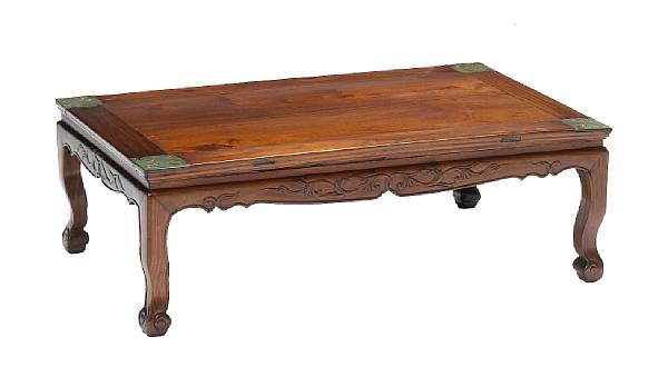 Appraisal: A huanghuali low table Kangzhuo th th Century The rectangular