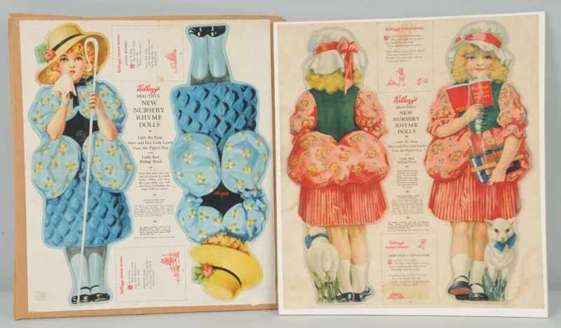 Appraisal: Lot of Kellogg's Nursery Rhyme Cut-Out Dolls Description Includes Little