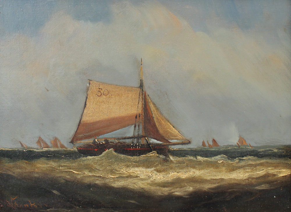 Appraisal: STAINTON George British - Yachting Scene Oil Canvas '' x