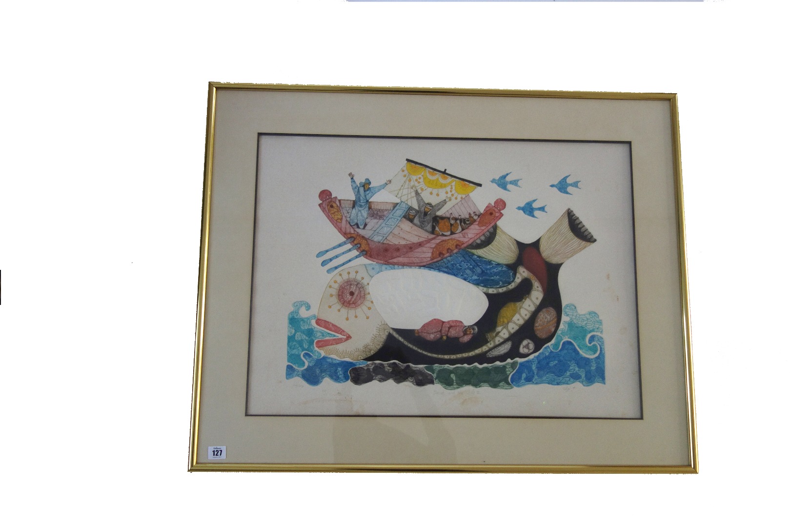 Appraisal: Amran Ebgi Israeli b Jonah and the Whale II signed