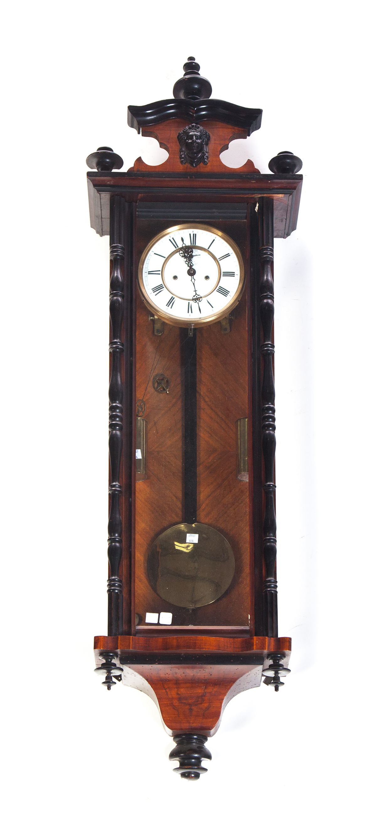 Appraisal: VIENNA REGULATOR WALL CLOCK Germany th quarter- th century Mahogany