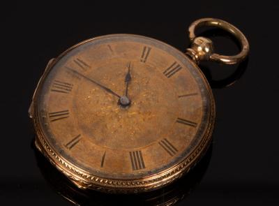 Appraisal: A lady's open faced pocket watch the case stamped ct