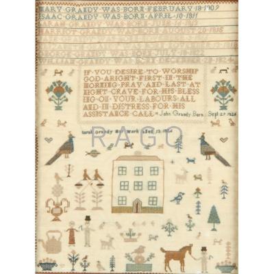 Appraisal: TWO NEEDLEWORK SAMPLERS th C By Sarah Grandy and Henrietta