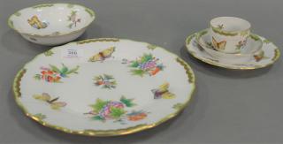 Appraisal: Large group of Herend Queen Victoria china including dinner plates