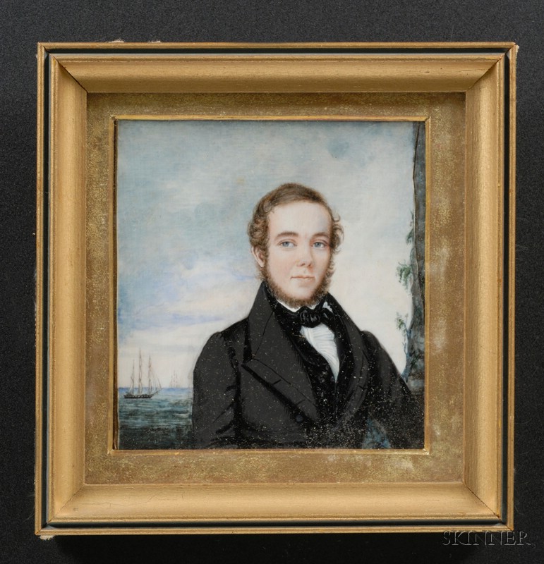 Appraisal: Portrait Miniature of Captain Charles March Bayley of Newburyport Massachusetts