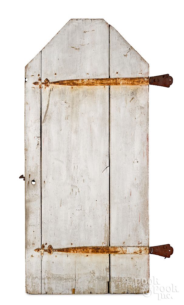 Appraisal: Two painted barn doors Exclusive on Bidsquare Two painted barn