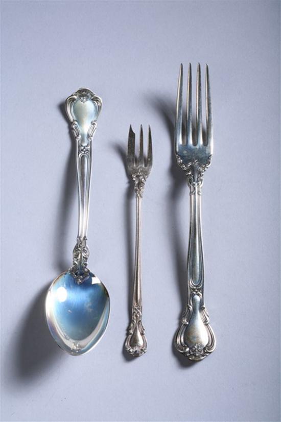 Appraisal: PIECES GORHAM STERLING SILVER FLATWARE 'Chantilly' pattern Five dinner forks