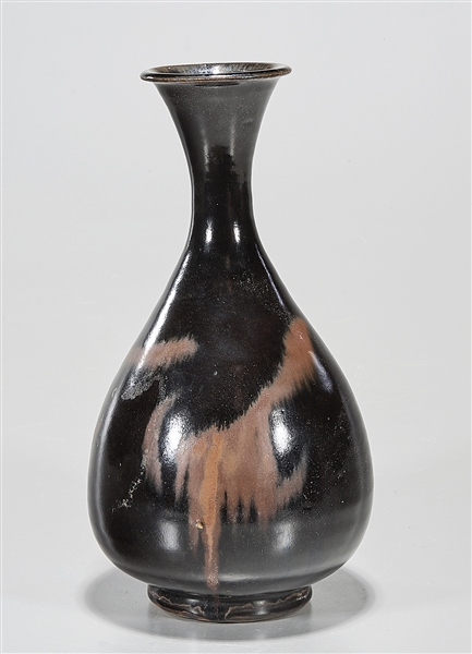 Appraisal: Chinese black glazed yuhuchun wine vessel H approx Condition wear