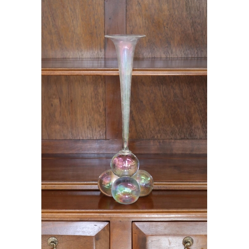 Appraisal: Unique vase of ball trumpet form approx cm H