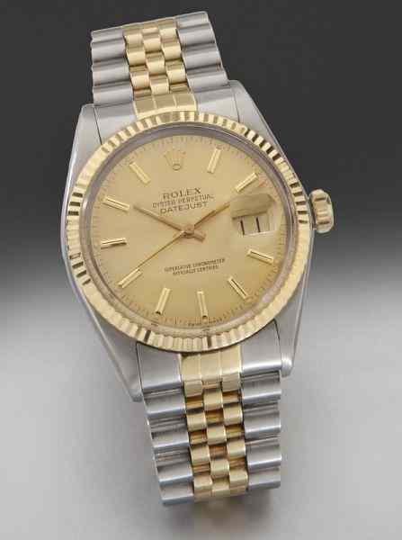 Appraisal: Men's Rolex oyster perpetual datejust wristwatchwith stainless steel and K