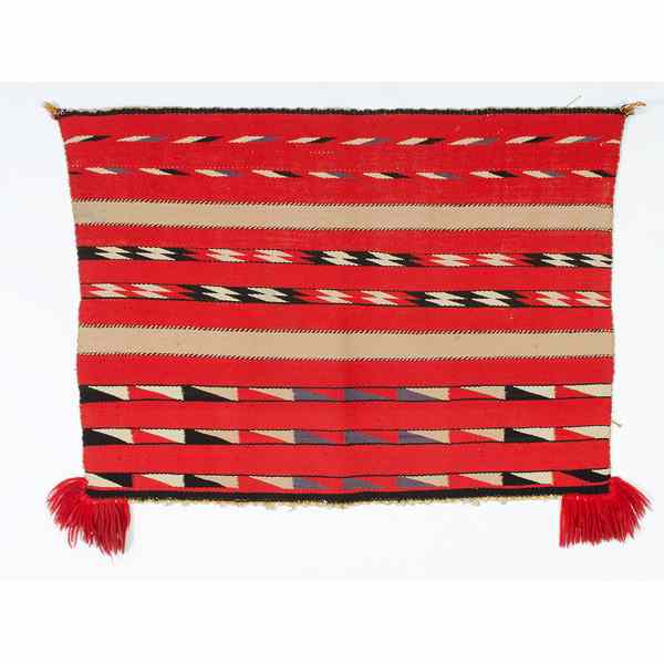 Appraisal: Navajo Germantown Twill Weaving woven in red cream black and